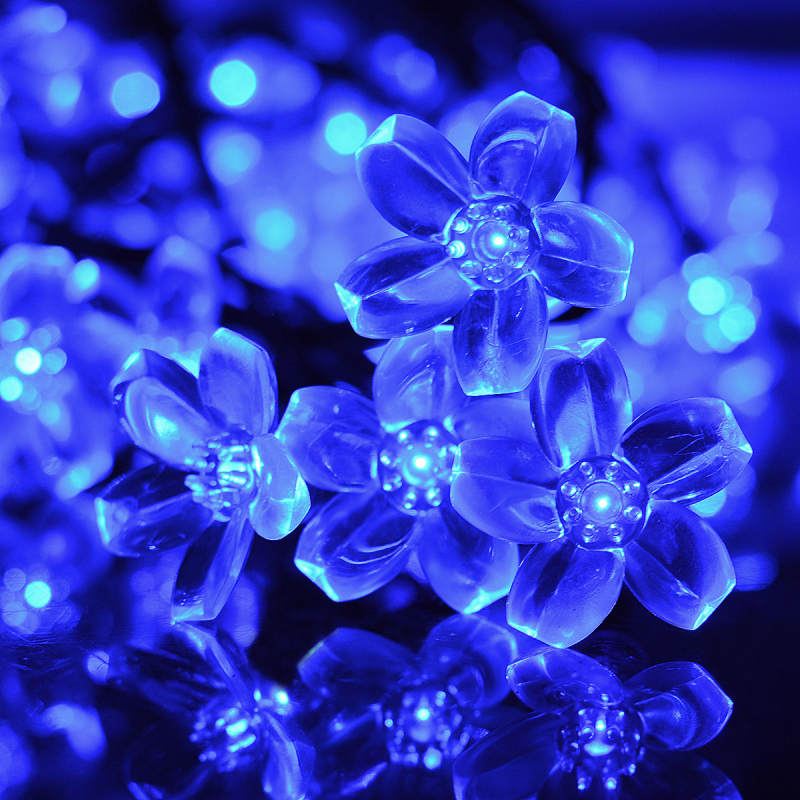 Ηλιακό LED φως με σχέδιο ροδάκινου άνθους, 30 LED, IP65 αδιάβροχο, 5–13W, 6–12 ώρες λειτουργίας