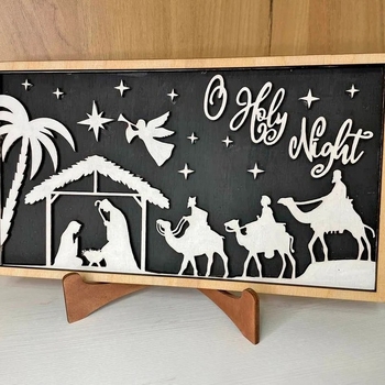 Ξύλινο ορθογώνιο κρεμαστό σήμα για τοίχο και πόρτα — μοντέρνο μινιμαλιστικό χριστουγεννιάτικο διακοσμητικό