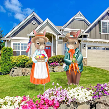 Κήπος Πάσχα: πινακίδα με σχέδιο κουνελιού, Sage zhihui, πάχος 4 mm, προσαρμόσιμο μήκος και πλάτος, διακόσμηση κήπου