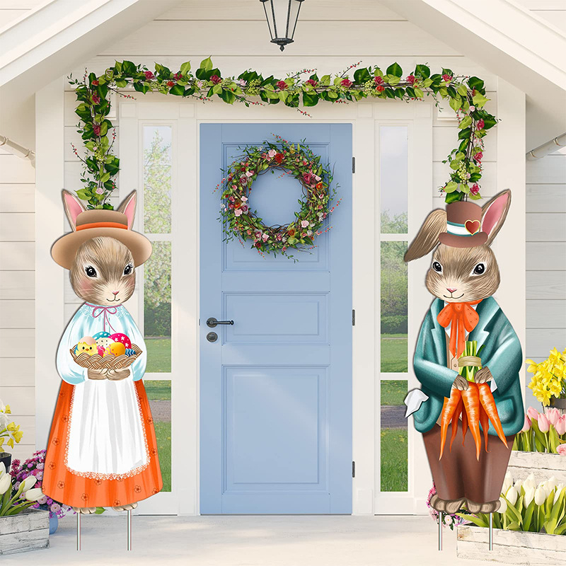 Κήπος Πάσχα: πινακίδα με σχέδιο κουνελιού, Sage zhihui, πάχος 4 mm, προσαρμόσιμο μήκος και πλάτος, διακόσμηση κήπου