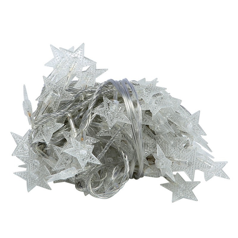 LED Žvaigždžių Eilutės Šviesos, Maitinimas: Baterijos/USB, Mygtuko Valdymas, Šventinei Kambario Dekoracijai, Pritaikomas (Modelis: Star Light)