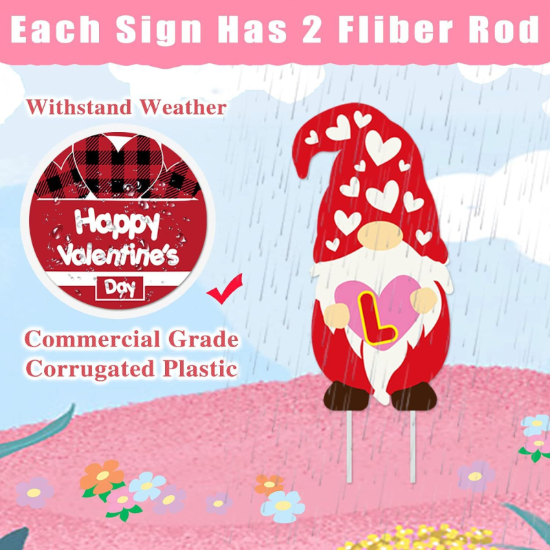 Πινακίδα κήπου για τη Ημέρα του Αγίου Βαλεντίνου — UV εκτύπωση, αδιάβροχη και ανθεκτική στην υγρασία (Προέλευση: Dongguan; Μάρκα: DGQIANSHUN558, Ganshun; UV εκτύπωση; Αδιάβροχο, ανθεκτικό στην υγρασία και UV-ανθεκτικό)
