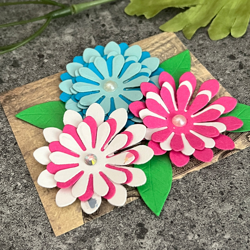 DIY Ștanțe de tăiere: Flori 3D decorative, matriță de embosare din oțel carbon, unealtă metalică cu temă vegetală