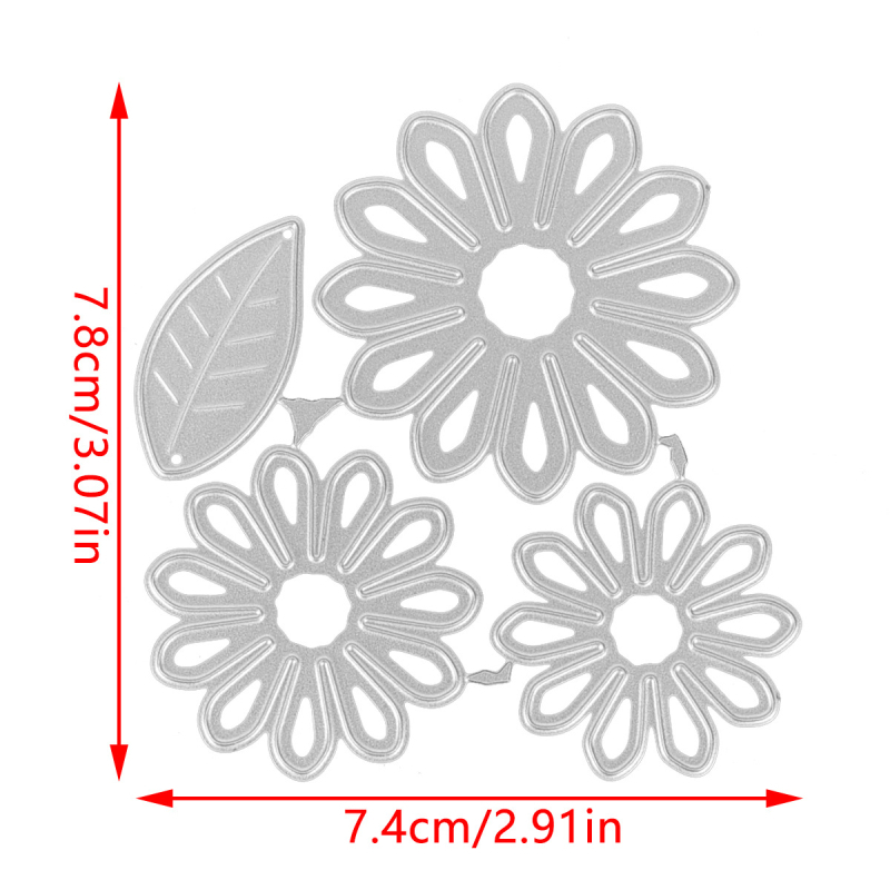 DIY Ștanțe de tăiere: Flori 3D decorative, matriță de embosare din oțel carbon, unealtă metalică cu temă vegetală