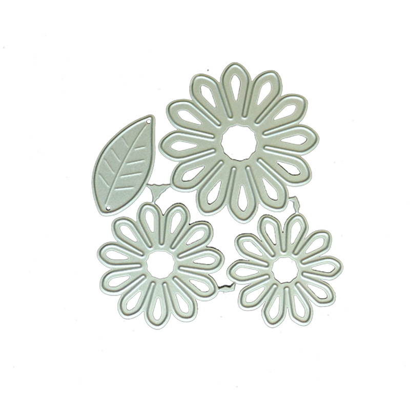 DIY Ștanțe de tăiere: Flori 3D decorative, matriță de embosare din oțel carbon, unealtă metalică cu temă vegetală