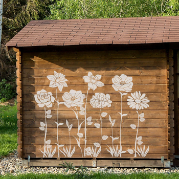 Πρότυπο ζωγραφικής με ρόδο – Πλάκα γλυπτικής σε σχήμα φυτού κήπου – Πρότυπο χαρακτικής με λέιζερ – Πρότυπο ζωγραφικής με χάραξη