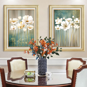 5D диамантена живопис комплект, 3-панелна сцена за хол, модерен минималистичен стил, кръстат бод бродерия