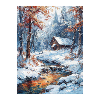 Ръчно рисувана акрилна пейзажна стенна картина, без рамка, модерен минималистичен стил, персонализирана за всекидневни и ресторанти