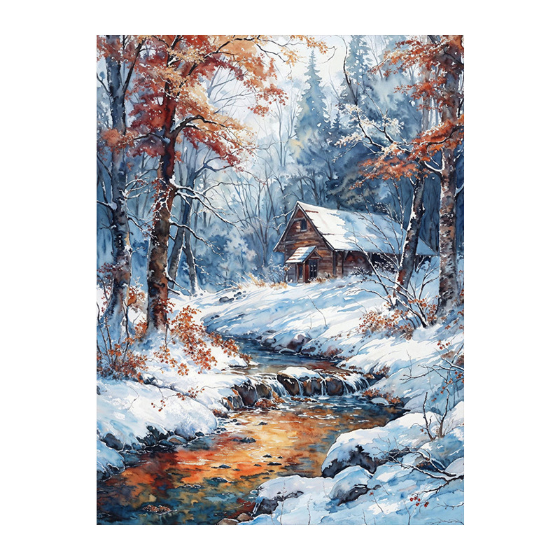 Ръчно рисувана акрилна пейзажна стенна картина, без рамка, модерен минималистичен стил, персонализирана за всекидневни и ресторанти