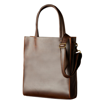 Ръчно изработена мъжка делова чанта от първокласна телешка кожа, вертикална делова чанта за документи, подплата от полиестер, модел 5287