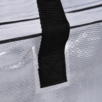 Πλαστική υφασμένη τσάντα ταξιδιού, μοντέλο T-21; PE πλεκτό υλικό; τετράγωνο σχήμα; αδιάβροχη; μάρκα Qihang