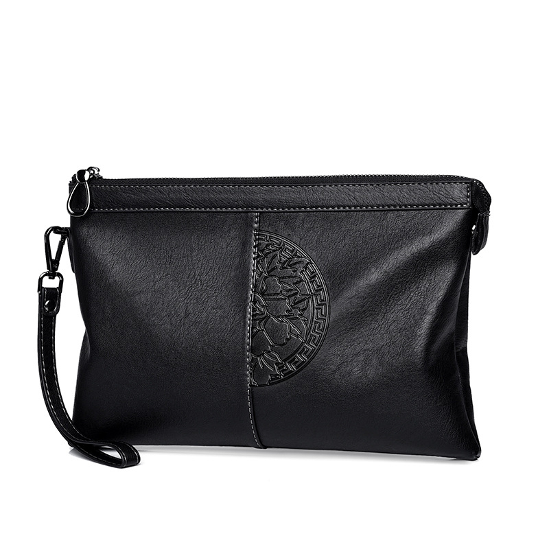 Vīriešu clutch soma, PU āda, ūdensizturīgs, modelis 2005, vienkrāsains dizains, pilsētas stils