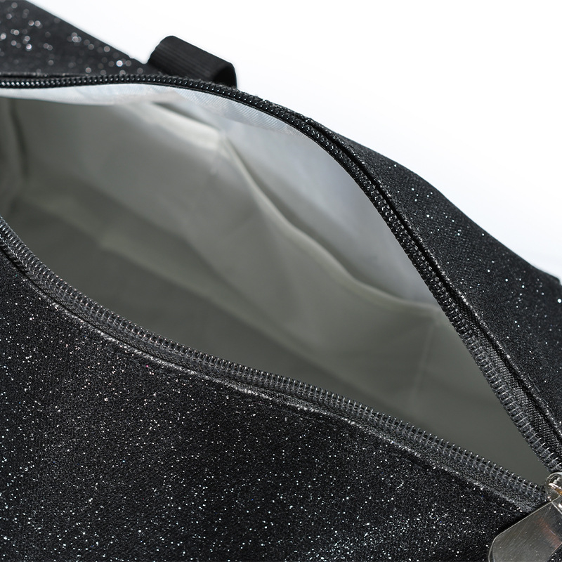 Grit medžiagos tote krepšys sulankstomu dizainu, poliesterio įdaila, tinkamas lauko sportams, unisex crossbody saugojimo krepšys