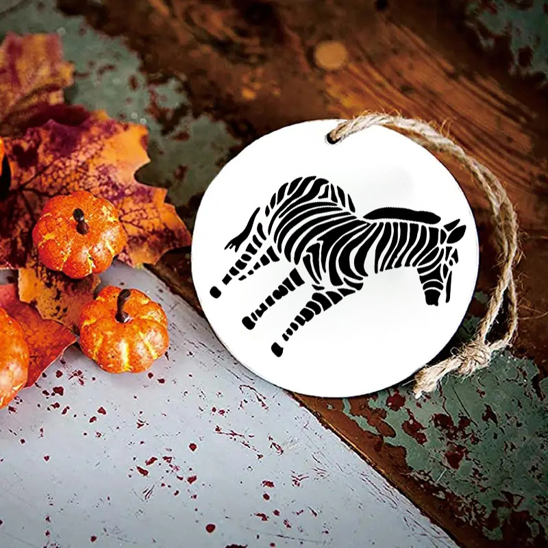 DIY piešinio šablonai su miško gyvūnų tema, 100 vnt., PET, pakartotinai naudojami, lengvai valomi