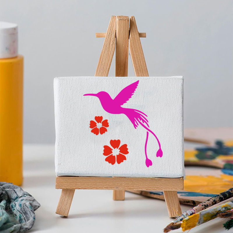 DIY piešinio šablonai su miško gyvūnų tema, 100 vnt., PET, pakartotinai naudojami, lengvai valomi