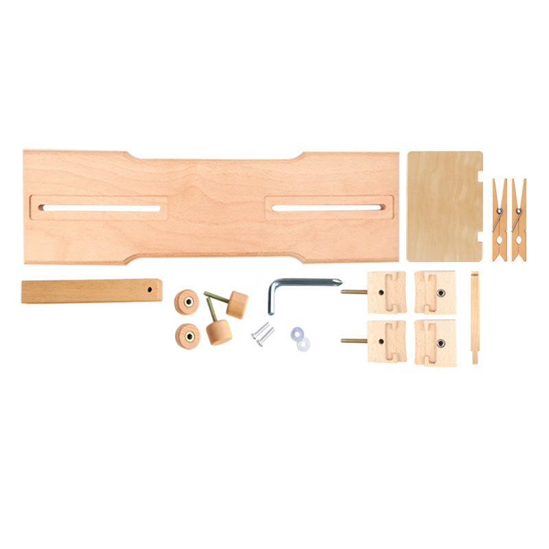 Állítható bükkfa asztali hímzőkeret keresztszemeshez, többfunkciós