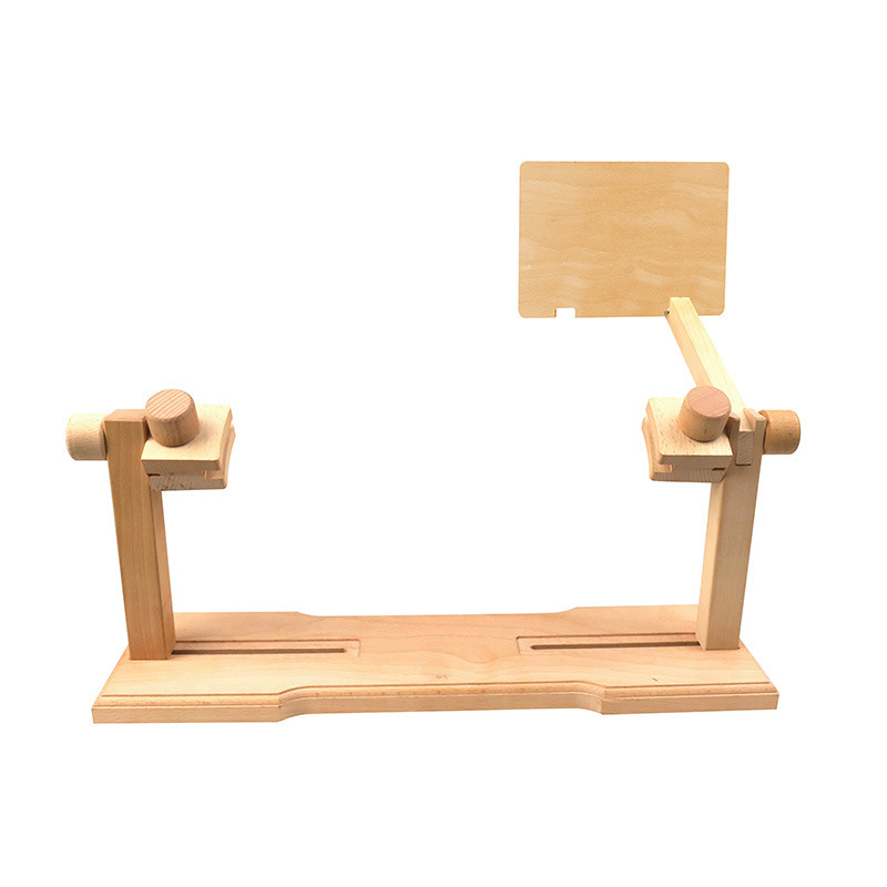 Állítható bükkfa asztali hímzőkeret keresztszemeshez, többfunkciós