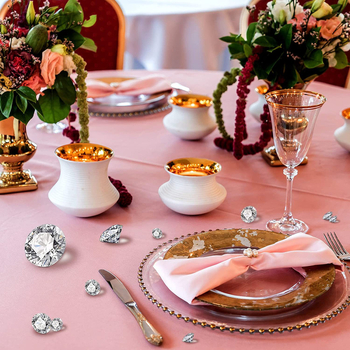 Χάντρες διασποράς τραπεζιού – διαφανείς ακρυλικοί λίθοι, φινίρισμα ηλεκτροπλατίνωσης, πλαστικό/ρητίνη