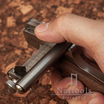 Nattools резач за колани за кожени ленти, ръчно изработен, неръждаема стомана, 490 г