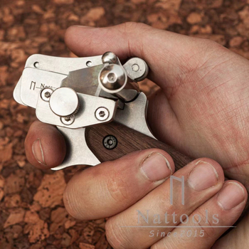 Nattools резач за колани за кожени ленти, ръчно изработен, неръждаема стомана, 490 г