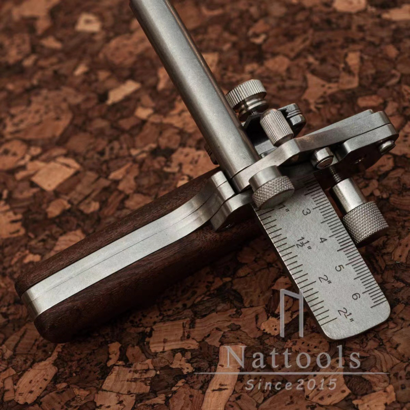 Nattools резач за колани за кожени ленти, ръчно изработен, неръждаема стомана, 490 г