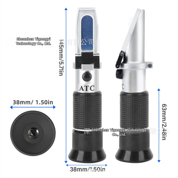 Портативен рефрактометр за захарно съдържание, обхват 0-50%, модел THE01524B, ръчен захаромер, тегло 240 g