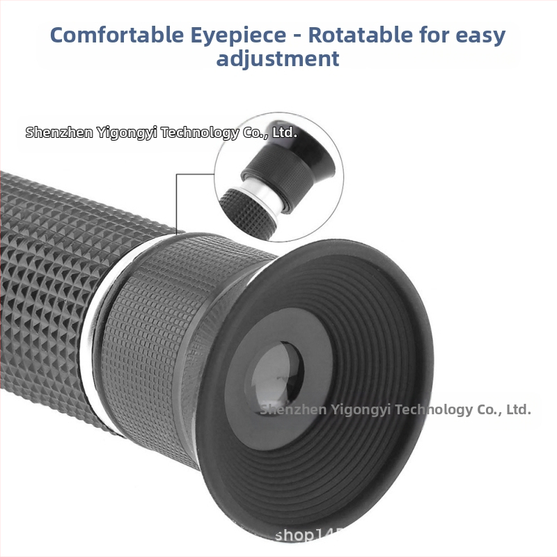 Портативен рефрактометр за захарно съдържание, обхват 0-50%, модел THE01524B, ръчен захаромер, тегло 240 g