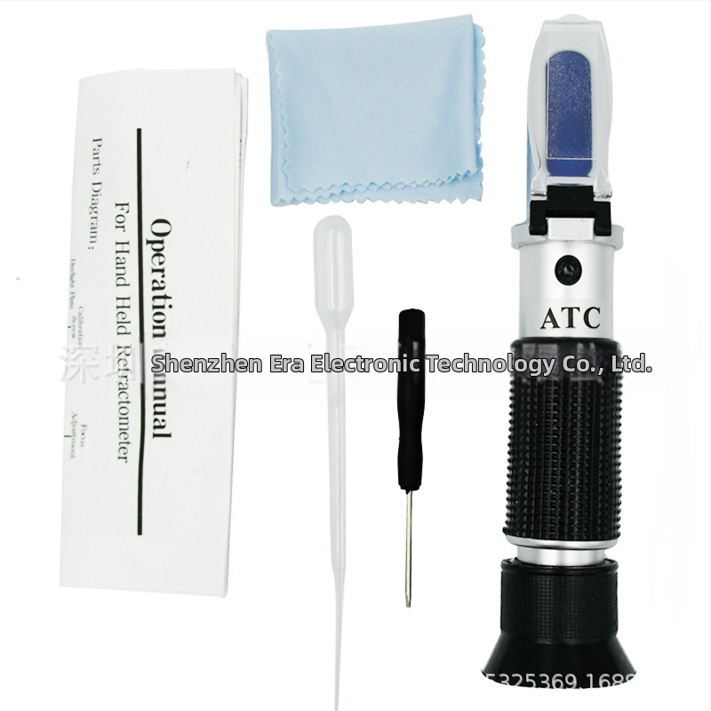 Рефрактометър за сусло на бира, преносим, с двойна скала захар, диапазон 0-32%, модел RF011BX