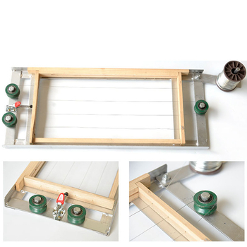 Εργαλείο μελισσοκομίας για πλαίσια κυψέλης: ανώτερο εξάρτημα για καλώδιο σε πλαίσια μελισσοκομίας, ατσάλινα εξαρτήματα για καλώδιο, σφιγκτήρας και τραβηκτήρας καλωδίου