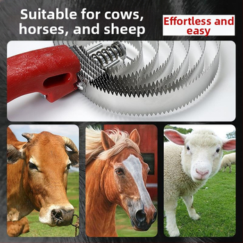 Χτένα βοοειδών και αλόγων με οδοντωτά δόντια – βούρτσα περιποίησης και βούρτσα καθαρισμού μαλλιού αλόγου για κτηνοτροφία