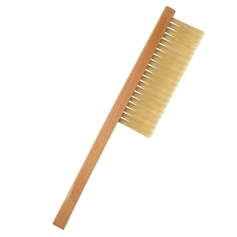 Unelte de apicultură: Perie cu două rânduri din păr de porc pentru curățarea stupului