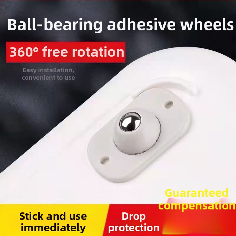 Универсални въртящи се колела за мебели – ABS и неръждаема стомана, за саксии и кошчета, шарнирно въртене, лепящ монтаж без пробиване