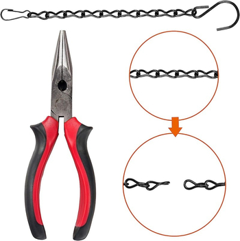 Σιδερένιος μονόγάντζος με αλυσίδα για κρέμασμα και αποθήκευση, μοντέρνο μινιμαλιστικό στυλ; κατάλληλο για μεταφύτευση φυτών, κλουβιά πουλιών, πινακίδες και φαναράκια