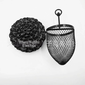 Σιδερένιο κρεμαστό διακοσμητικό κήπου για πουλιά με μοτίβο κολλιβρί και καρύδι, σκαλιστό σχέδιο, ηλεκτροπλατιωμένη επιφάνεια