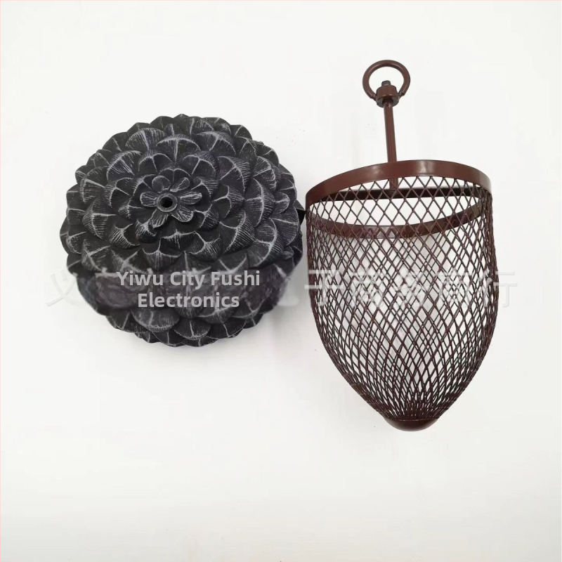 Железен висящ орнамент за градина, хранилка за птици с мотив колибри и жълъд, гравиран дизайн, електроплакирана повърхност