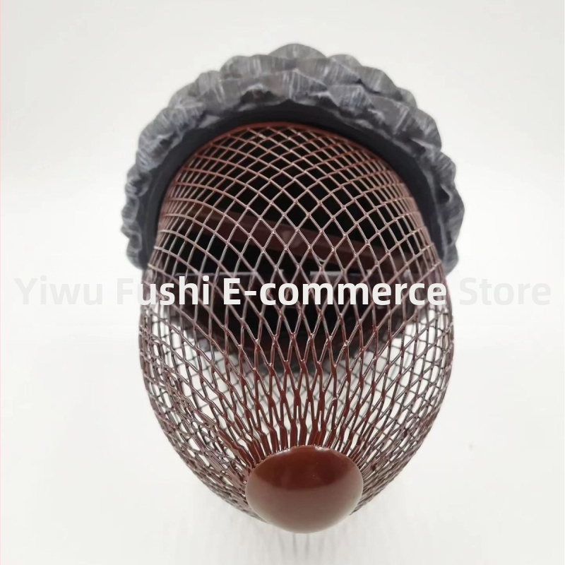 Железен висящ орнамент за градина, хранилка за птици с мотив колибри и жълъд, гравиран дизайн, електроплакирана повърхност