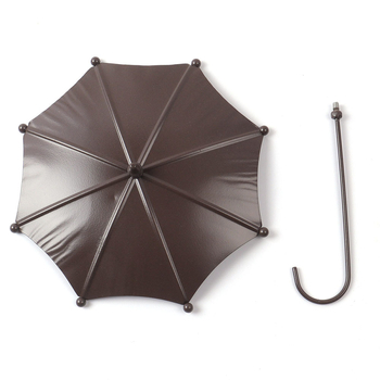Hrănitoare pentru păsări în formă de umbrelă, din fier forjat, decor de grădină geometric (Material: Fier; Categorie: Geometrie; Potrivit pentru spații pătrate; Stil: Simplitate modernă)
