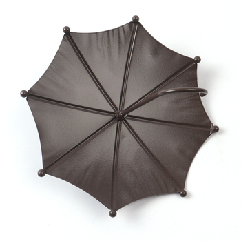 Hrănitoare pentru păsări în formă de umbrelă, din fier forjat, decor de grădină geometric (Material: Fier; Categorie: Geometrie; Potrivit pentru spații pătrate; Stil: Simplitate modernă)