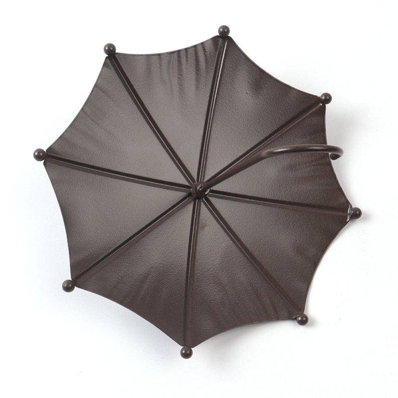 Hrănitoare pentru păsări în formă de umbrelă, din fier forjat, decor de grădină geometric (Material: Fier; Categorie: Geometrie; Potrivit pentru spații pătrate; Stil: Simplitate modernă)
