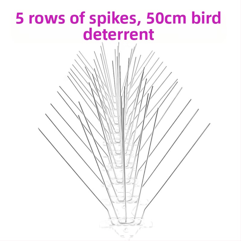 MZK-698 Ανοξείδωτες ακίδες μπαλκονιού για αποτροπή γάτων και πουλιών, 5 σειρές, 60 ακίδες; Μάρκα MZK; Μη εισαγόμενο; Χωρίς προσαρμογές.