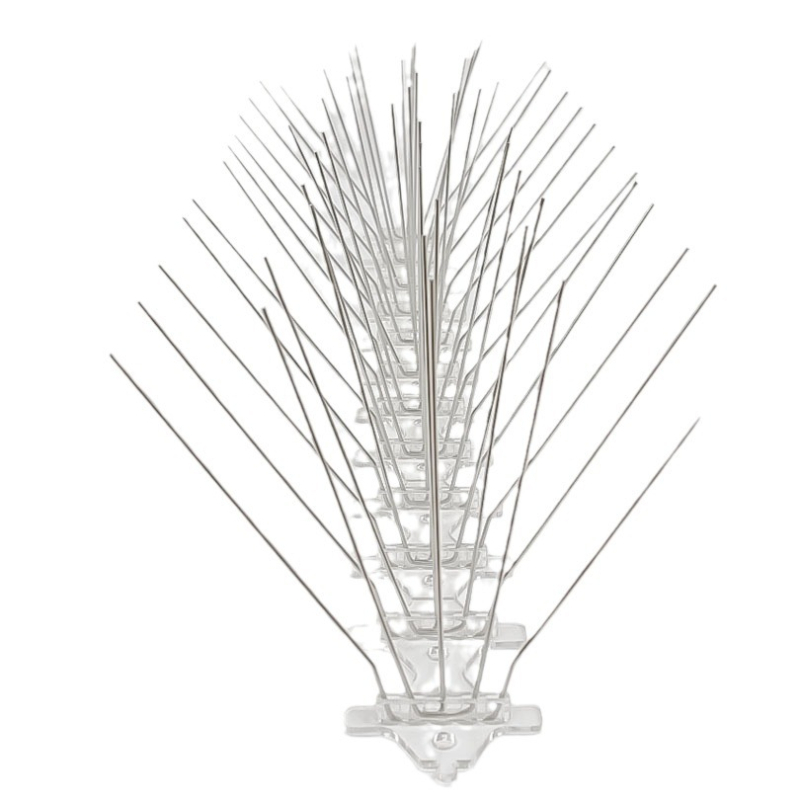 MZK-698 Ανοξείδωτες ακίδες μπαλκονιού για αποτροπή γάτων και πουλιών, 5 σειρές, 60 ακίδες; Μάρκα MZK; Μη εισαγόμενο; Χωρίς προσαρμογές.