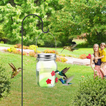 Фидер за колибри – цветеобразен висящ дизайн, PET материал, за възрастни колибри, без марка
