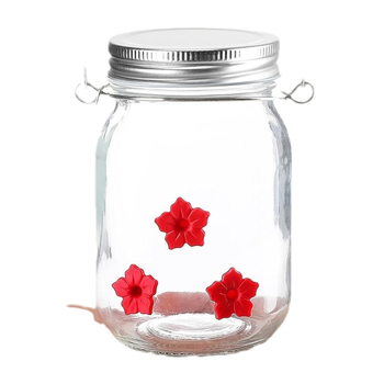 Фидер за колибри – цветеобразен висящ дизайн, PET материал, за възрастни колибри, без марка