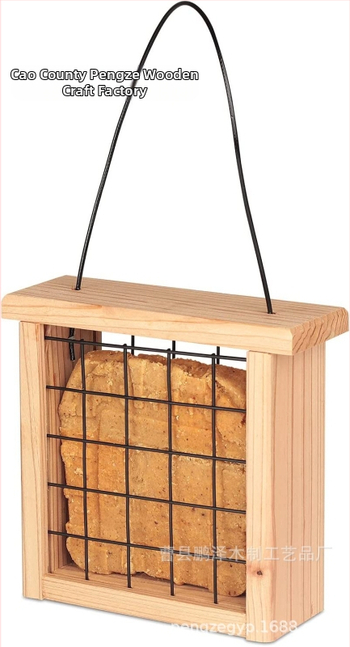 Ξύλινος εξωτερικός τροφοδότης πουλιών, κρεμαστό ξύλινο σπίτι για πουλιά, τροφοδότης για πουλιά, μάρκα PZ, μορφή: κυκλική/τετράγωνη/ακανόνιστη, κυκλοφόρησε το χειμώνα του 2013