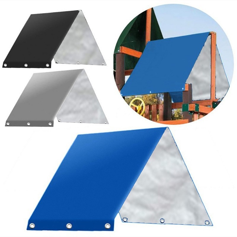 Външен защитен покрив за детска площадка – водоустойчива сребърно покрита Oxford материя, прост стил, триизмерен дизайн, разширяващо се отваряне