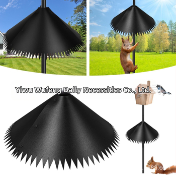 Ταΐστρα πουλιών με rat shield και squirrel baffle, PVC, εξωτερική κρεμαστή στήριξη σε στύλο.
