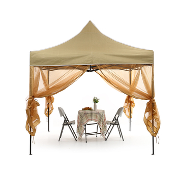 Градинска мрежа против комари с четири врати, стоманена рамка, дворцов стил, полиестерна мрежа