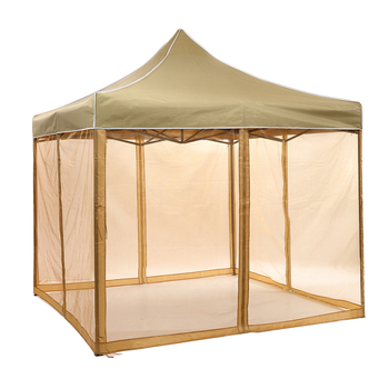 Градинска мрежа против комари с четири врати, стоманена рамка, дворцов стил, полиестерна мрежа