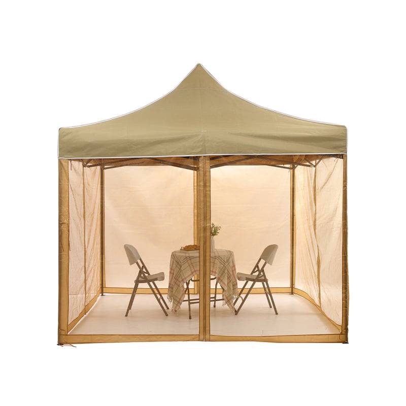 Градинска мрежа против комари с четири врати, стоманена рамка, дворцов стил, полиестерна мрежа