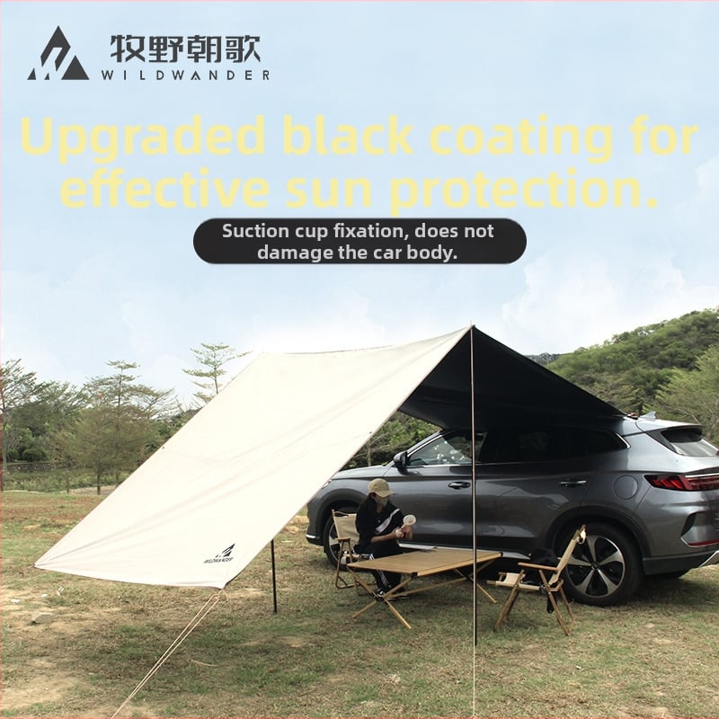WILDWANDER Automašīnas sānu nojume – Oxford audums ar vinila pārklājumu, 3000 mm ūdensizturība, SUV sānu telts saules un lietus aizsardzībai, ārējai patvērumam